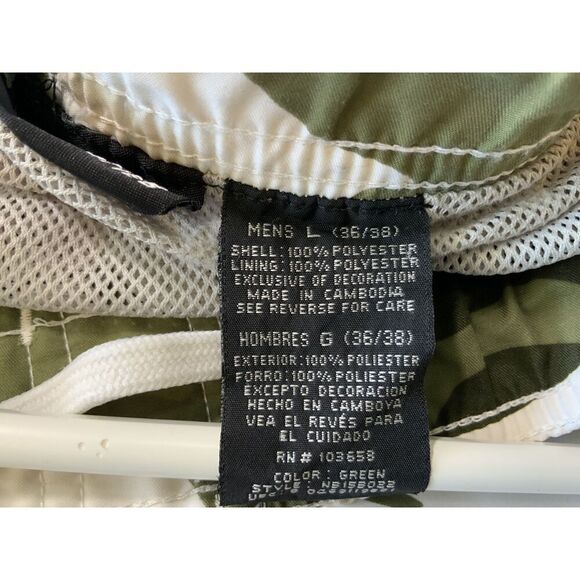 No Boundaries Green Floral Pattern Drawstring Board Shorts Mens Size Large - Picture 10 of 11